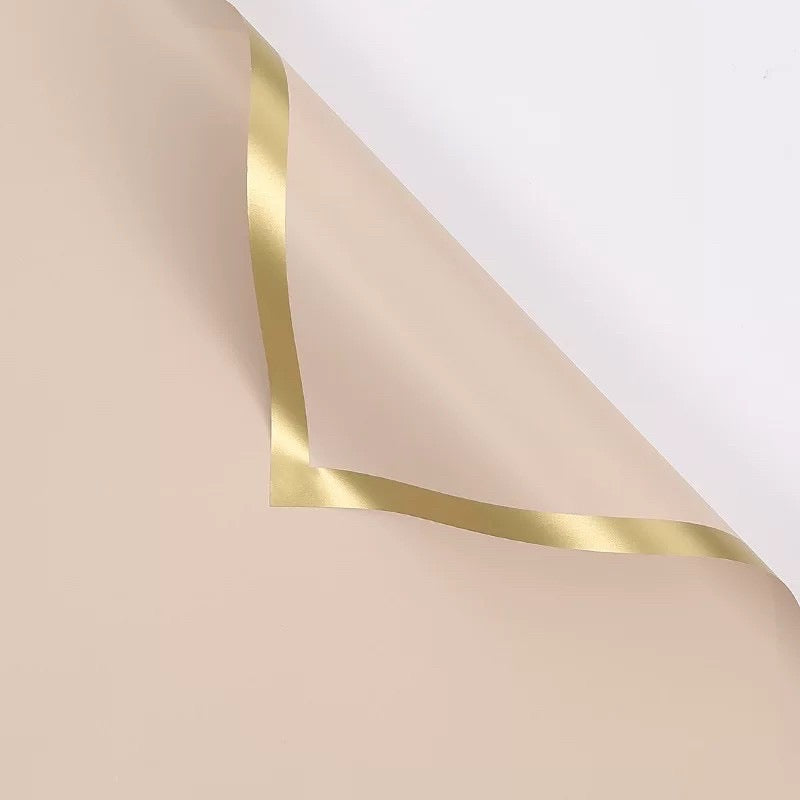 20pcs Upgraded Gold Border Bouquet Wrapping Waterproof Material (Waterproof)