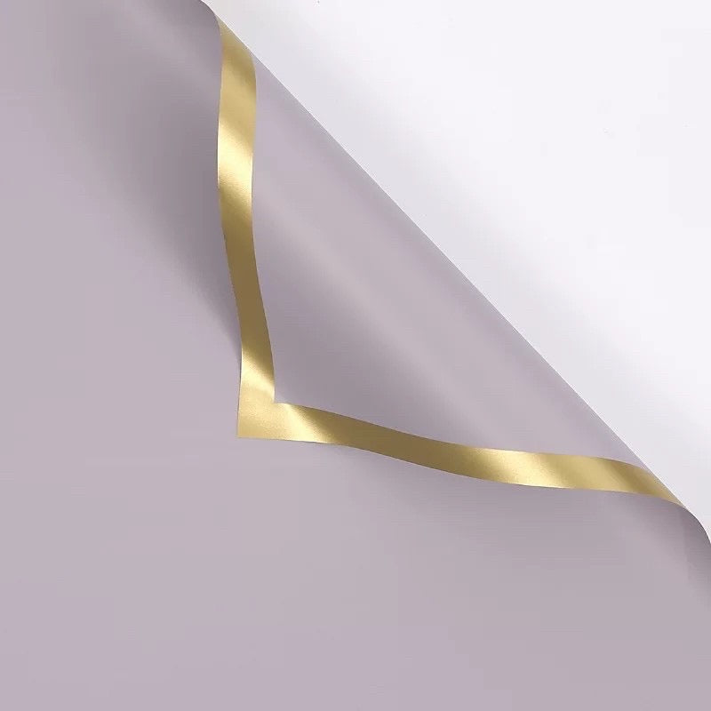 20pcs Upgraded Gold Border Bouquet Wrapping Waterproof Material (Waterproof)