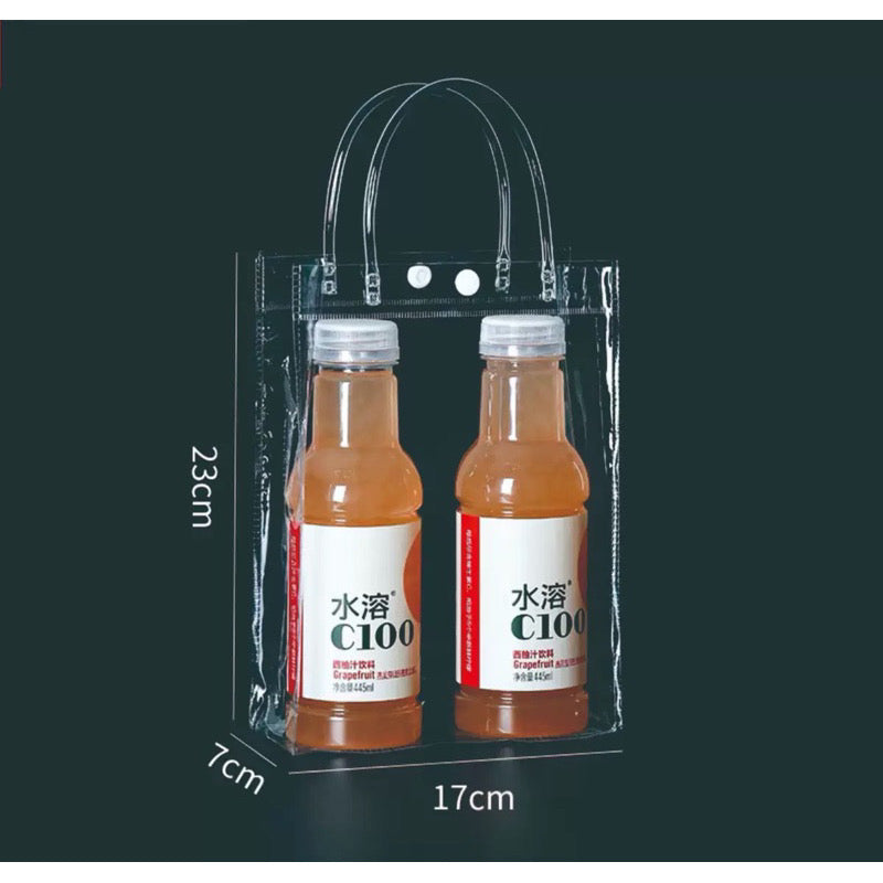 Plastic Transparent Bag/ PVC Bag Transparent Tote handbag gift Clear Gift Packaging Bag