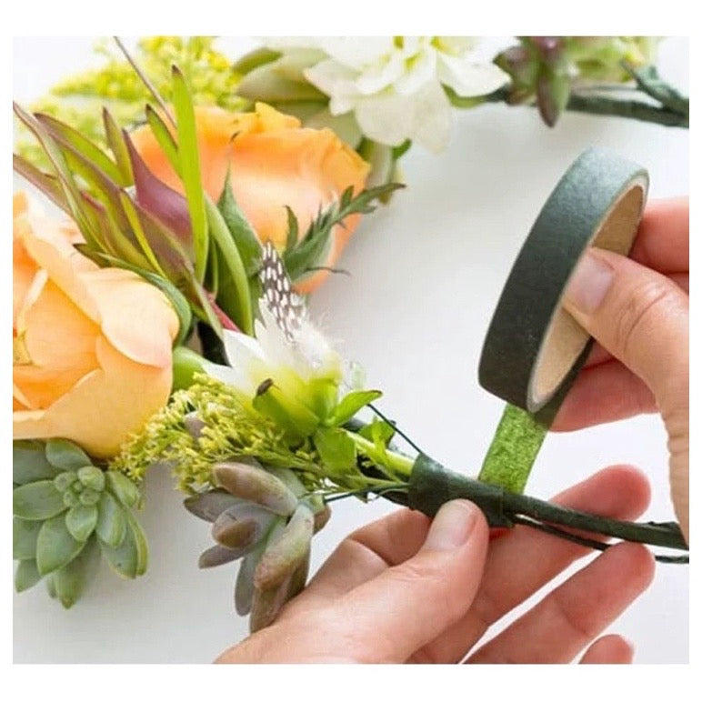 Floral Tape Florist Elastic Tape Self Adhesive Green Paper Type Floral Tape