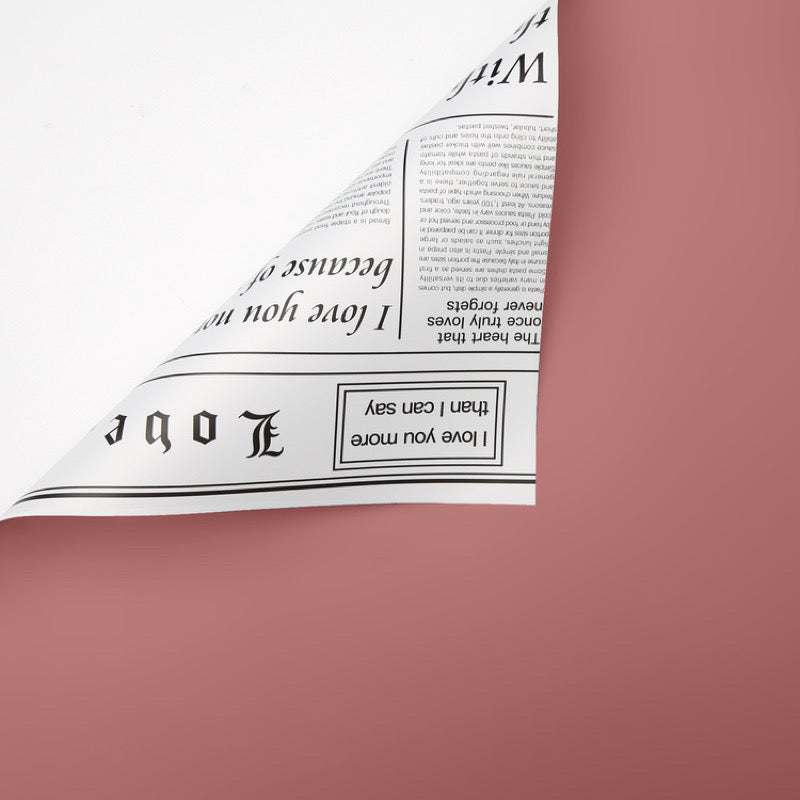 20pcs in 1 Pack Two-sided Britain Newspaper Design Wrapper Bouquet Wrapping Material (Waterproof)