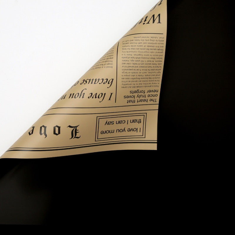 20pcs in 1 Pack Two-sided Britain Newspaper Design Wrapper Bouquet Wrapping Material (Waterproof)