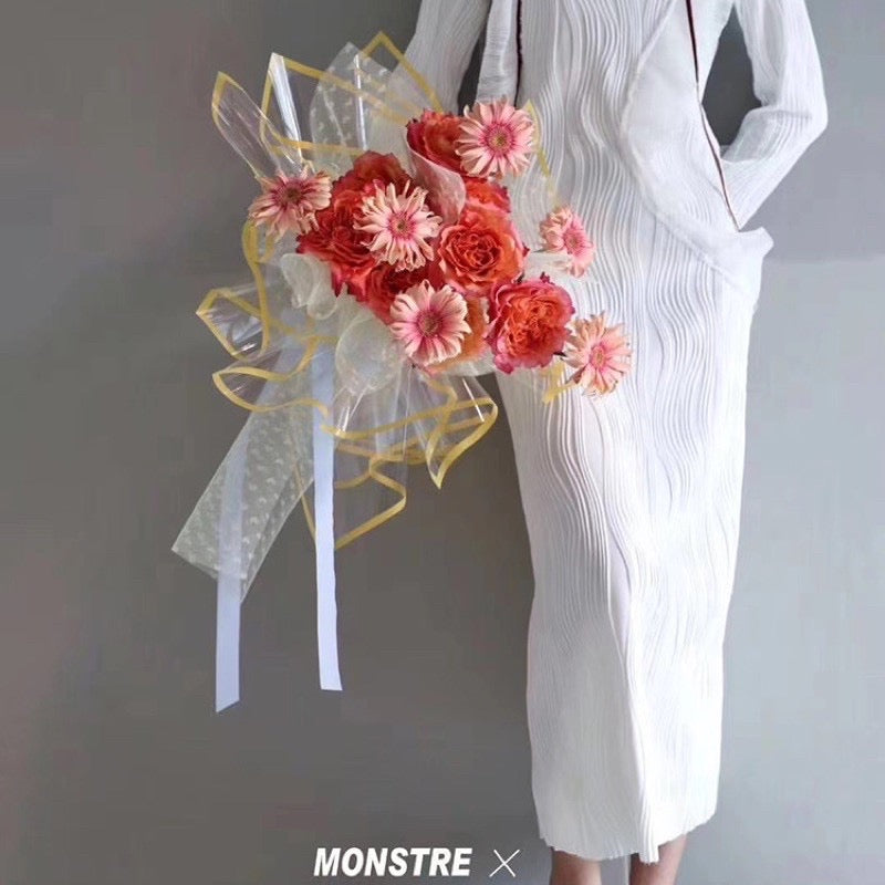 20in1 Pack Transparent Colored Lining Wrappers Bouquet Wrapping Material (Waterproof)