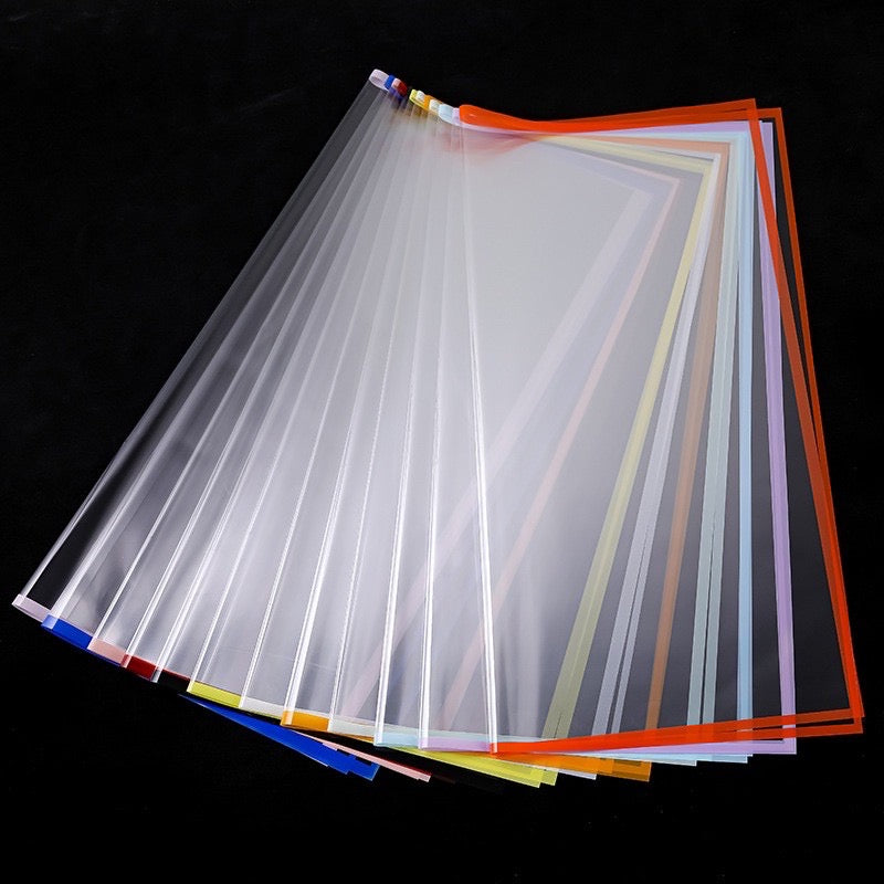 20in1 Pack Transparent Colored Lining Wrappers Bouquet Wrapping Material (Waterproof)