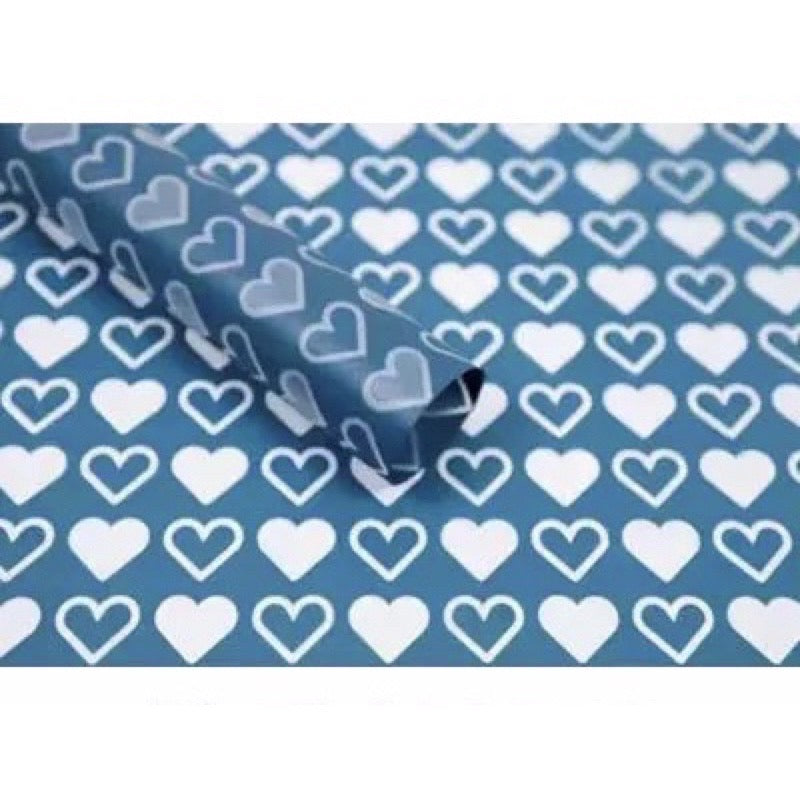 20pcs Heart Pattern Colored Wrappers Bouquet Wrapping Material (Waterproof)
