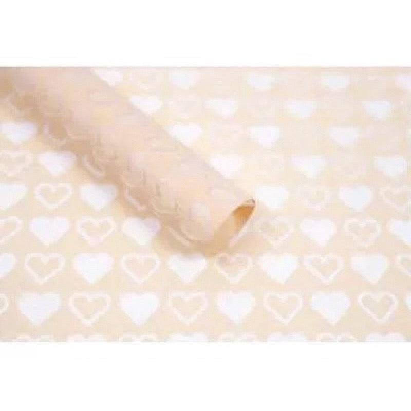 20pcs Heart Pattern Colored Wrappers Bouquet Wrapping Material (Waterproof)