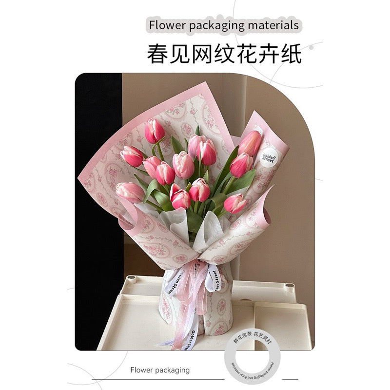 10pcs Spring Flower Design Wrapper Bouquet Wrapping Paper