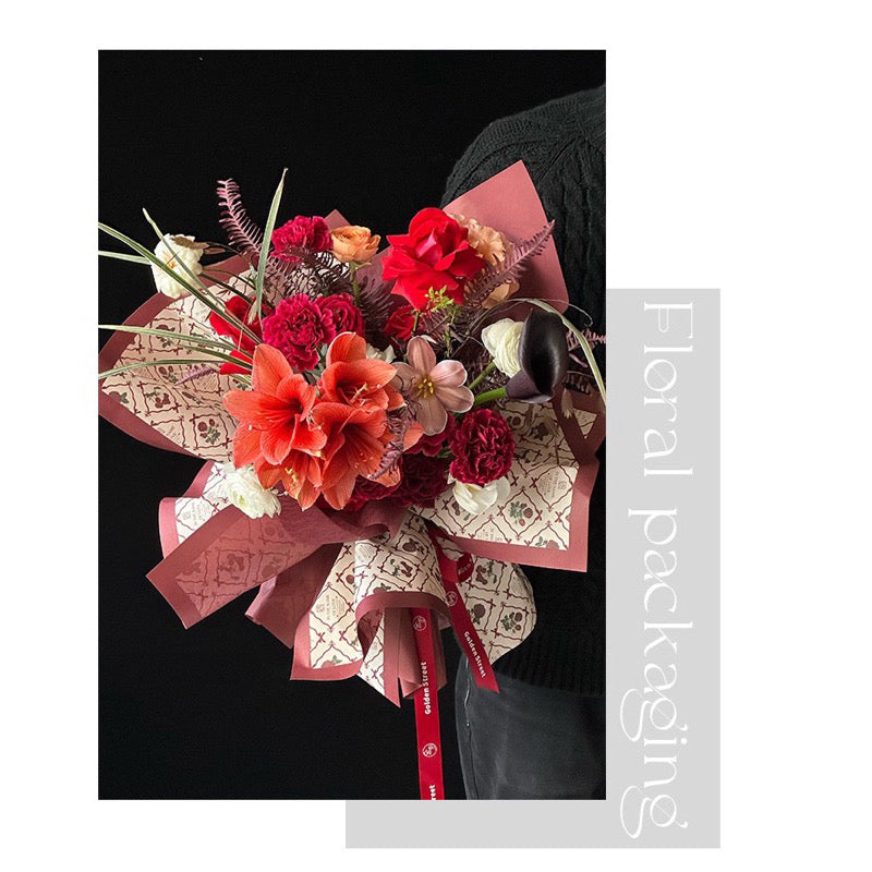 10pcs Spring Flower Design Wrapper Bouquet Wrapping Paper
