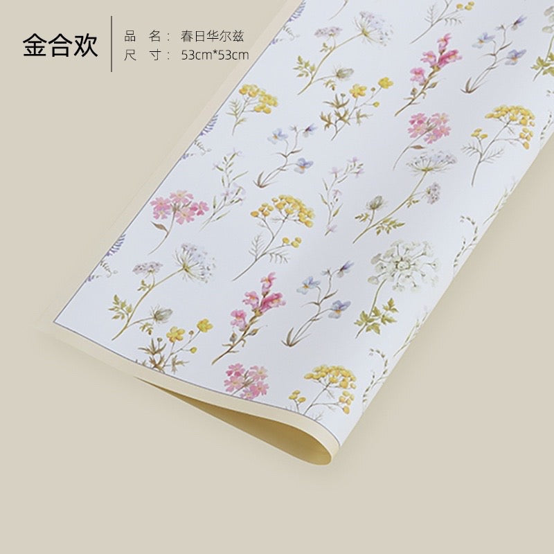 10pcs Spring Flower Design Wrapper Bouquet Wrapping Paper