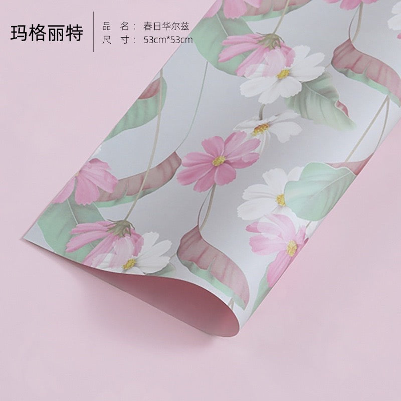 10pcs Spring Flower Design Wrapper Bouquet Wrapping Paper
