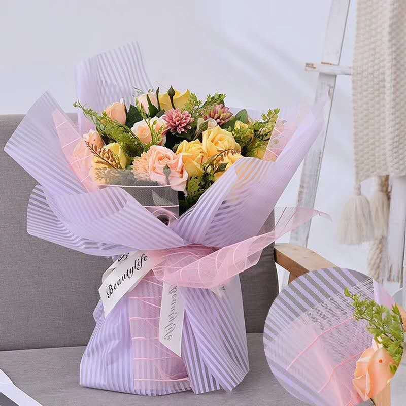 20pcs in 1 Pack Snow Line Wrappers Floral Bouquet Wrapping Material (Waterproof)