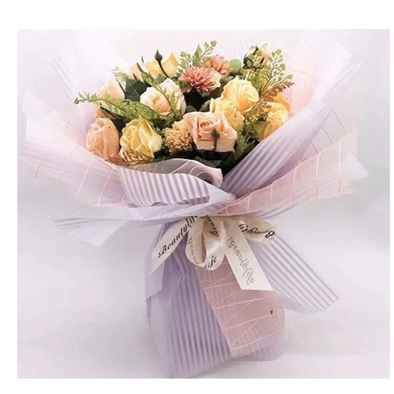 20pcs in 1 Pack Snow Line Wrappers Floral Bouquet Wrapping Material (Waterproof)