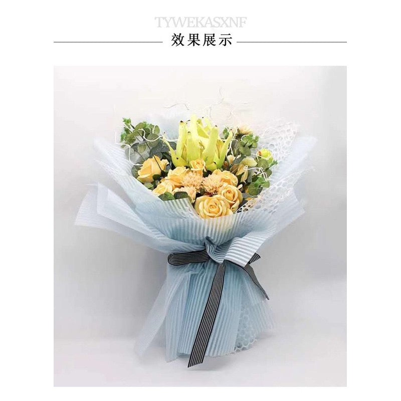 20pcs in 1 Pack Snow Line Wrappers Floral Bouquet Wrapping Material (Waterproof)