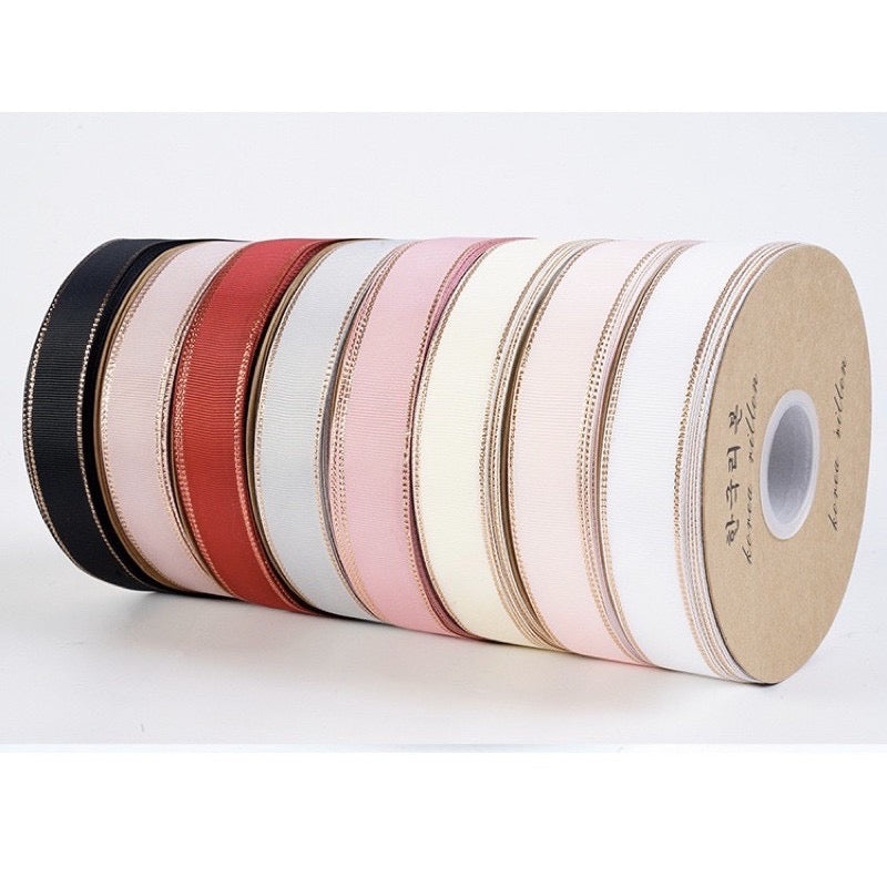 Quality Gold Lining Style Ribbon Gift Wrapping Bouquet Ribbon