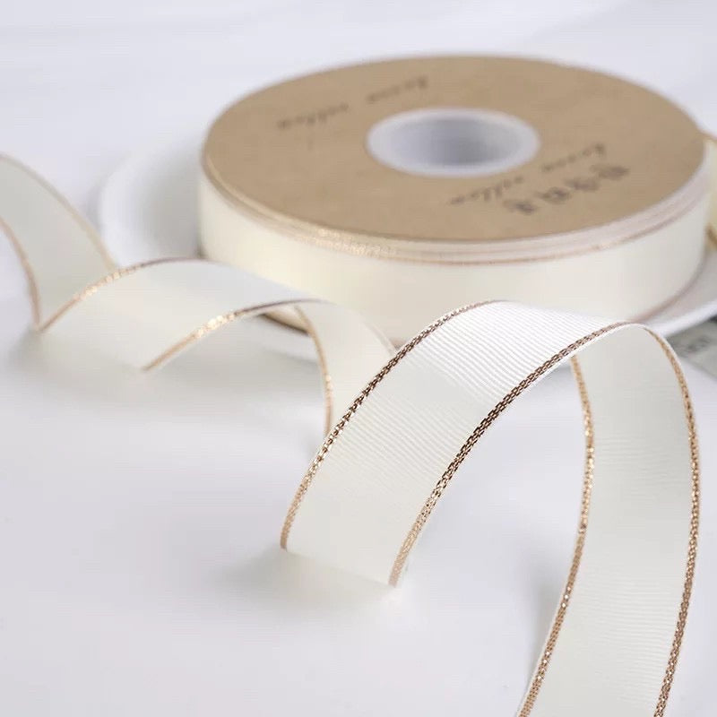 Quality Gold Lining Style Ribbon Gift Wrapping Bouquet Ribbon
