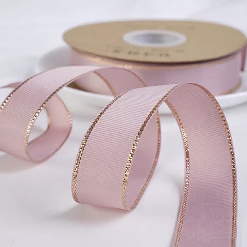 Quality Gold Lining Style Ribbon Gift Wrapping Bouquet Ribbon