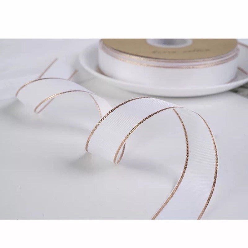 Quality Gold Lining Style Ribbon Gift Wrapping Bouquet Ribbon