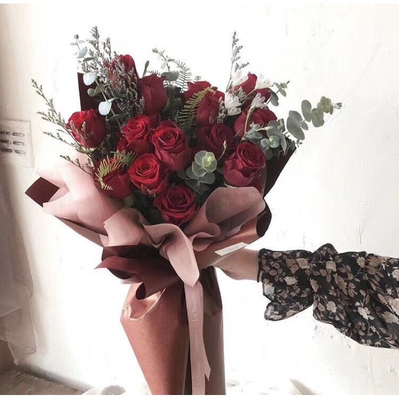 Floral Wrapping Plain Milky Roll Bouquet Wrapper