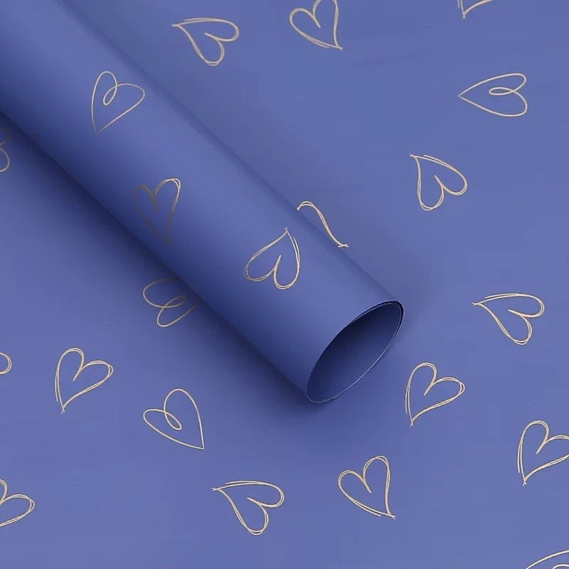 20pcs Elegant Heart Design Waterproof Wrappers Bouquet Wrapping Material (Waterproof)