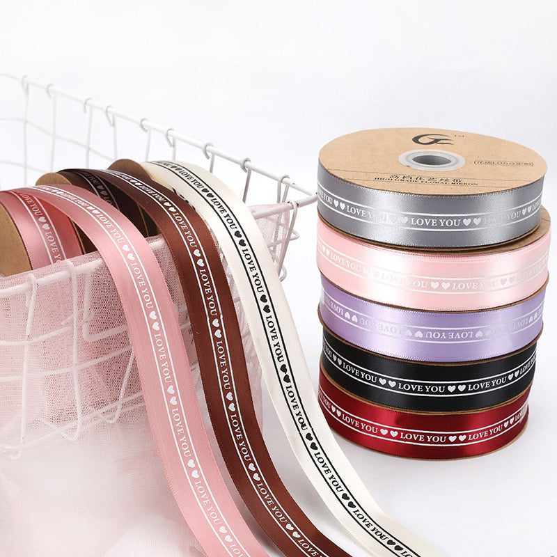 LoveYou Printed Style Ribbon Gift Wrapping Bouquet Ribbon