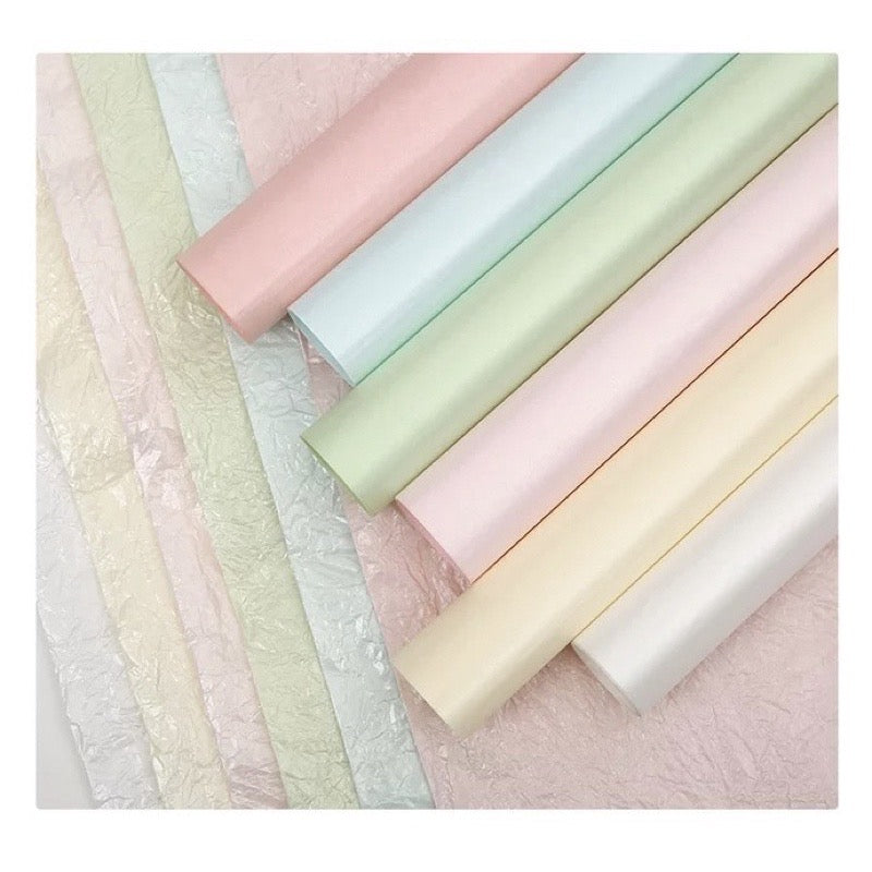 20pcs Candy Color Pearl Pear Inner Lining Wrap Floral Wrappers Bouquet Material (Waterproof)