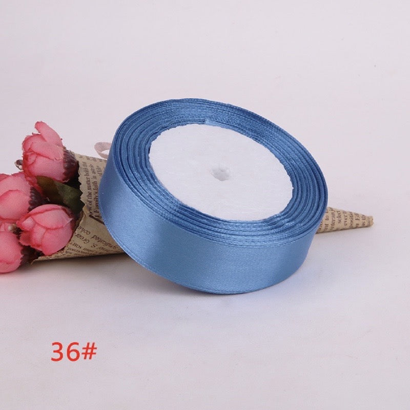 25Yards Plain Gift Wrapping Bouquet Ribbon Satin Ribbon