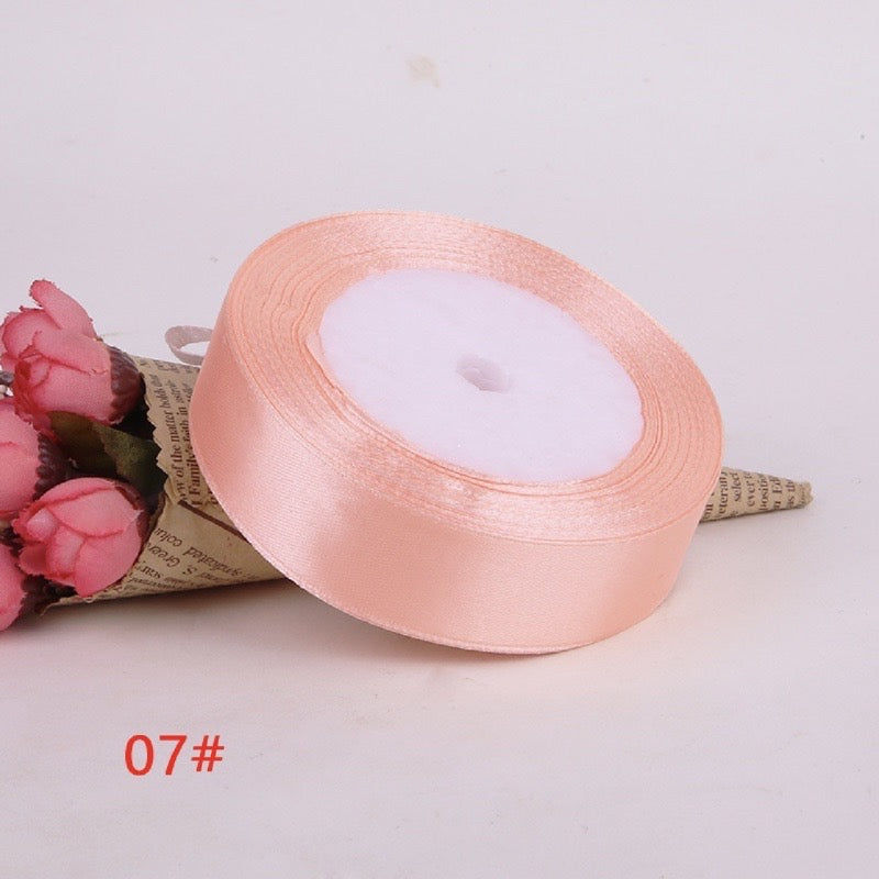 25Yards Plain Gift Wrapping Bouquet Ribbon Satin Ribbon