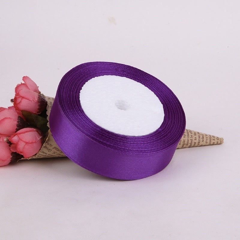 25Yards Plain Gift Wrapping Bouquet Ribbon Satin Ribbon