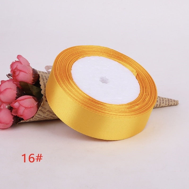 25Yards Plain Gift Wrapping Bouquet Ribbon Satin Ribbon