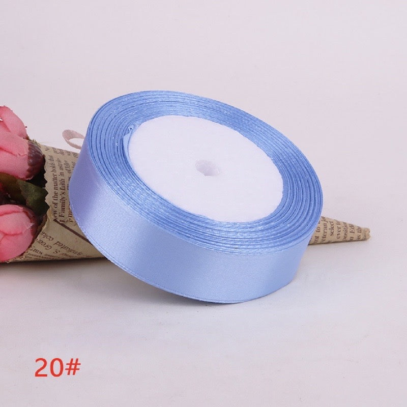 25Yards Plain Gift Wrapping Bouquet Ribbon Satin Ribbon