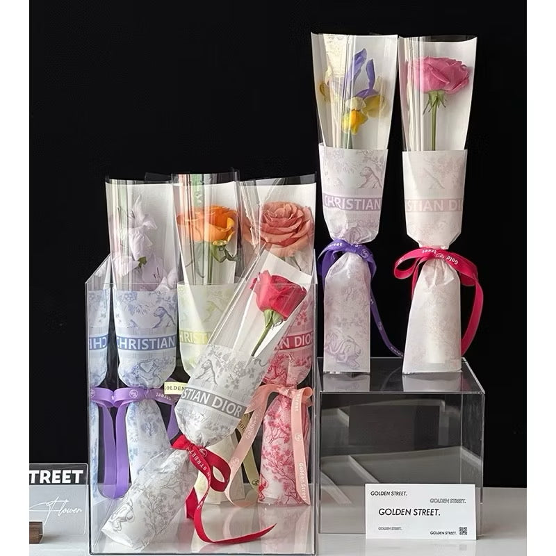 20pcs Single Stem DIOR Wrappers Bouquet Wrapping Paper