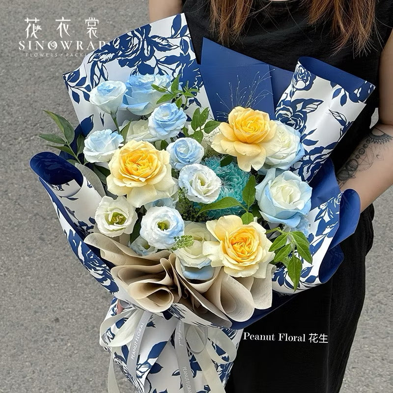 20pcs Rose Story Wrapper Bouquet Wrapping Material (Waterproof)