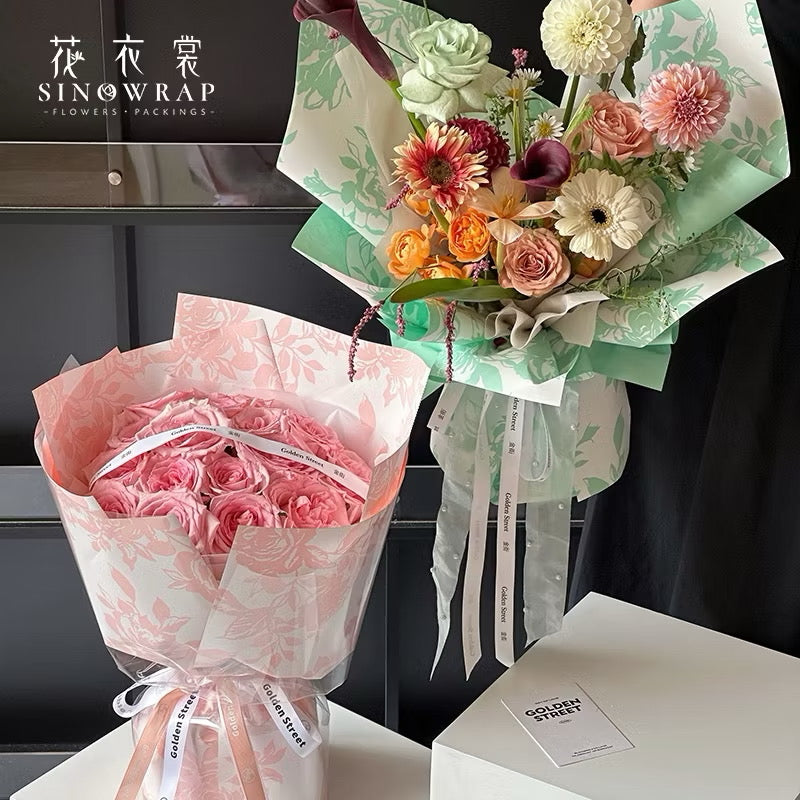 20pcs Rose Story Wrapper Bouquet Wrapping Material (Waterproof)