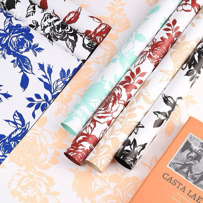 20pcs Rose Story Wrapper Bouquet Wrapping Material (Waterproof)