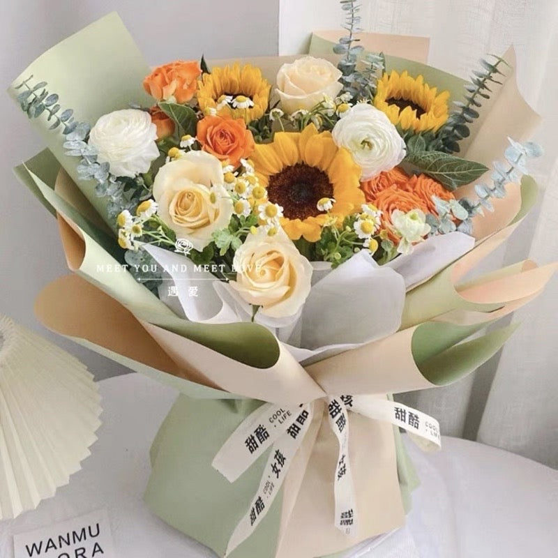 20pcs Two-Sided Wrappers Flower Bouquet Wrappers