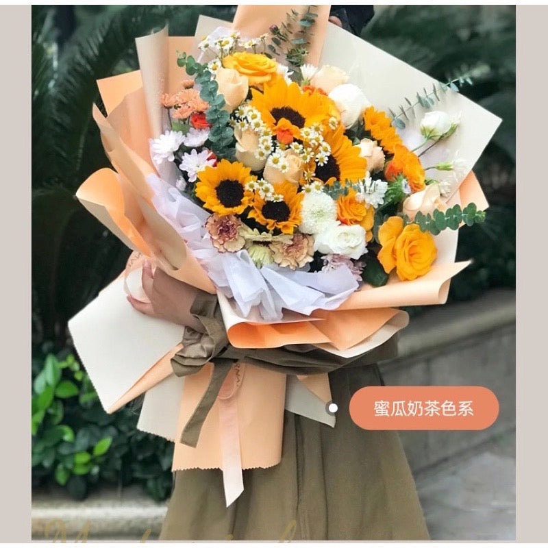 20pcs Two-Sided Wrappers Flower Bouquet Wrappers