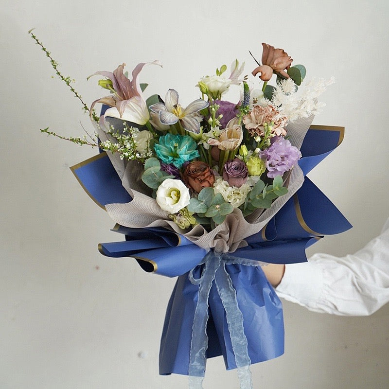 20pcs Upgraded Gold Border Bouquet Wrapping Waterproof Material (Waterproof)