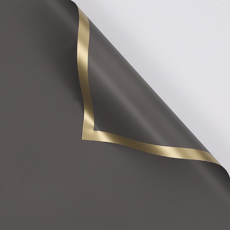 20pcs Upgraded Gold Border Bouquet Wrapping Waterproof Material (Waterproof)