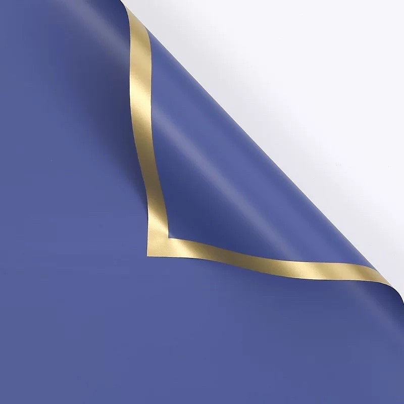 20pcs Upgraded Gold Border Bouquet Wrapping Waterproof Material (Waterproof)