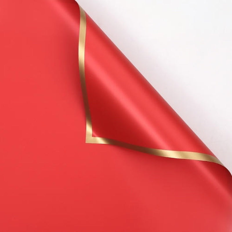 20pcs Upgraded Gold Border Bouquet Wrapping Waterproof Material (Waterproof)