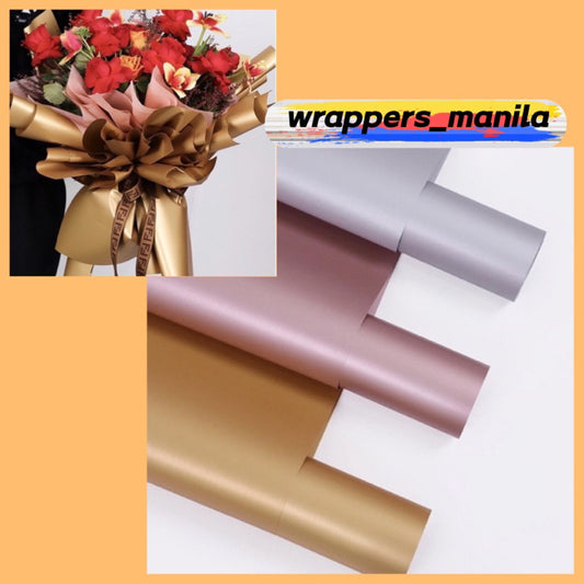 18pcs Double-Sided Solid Gold Tone Colored Wrappers Bouquet Wrapping Materials (Waterproof)