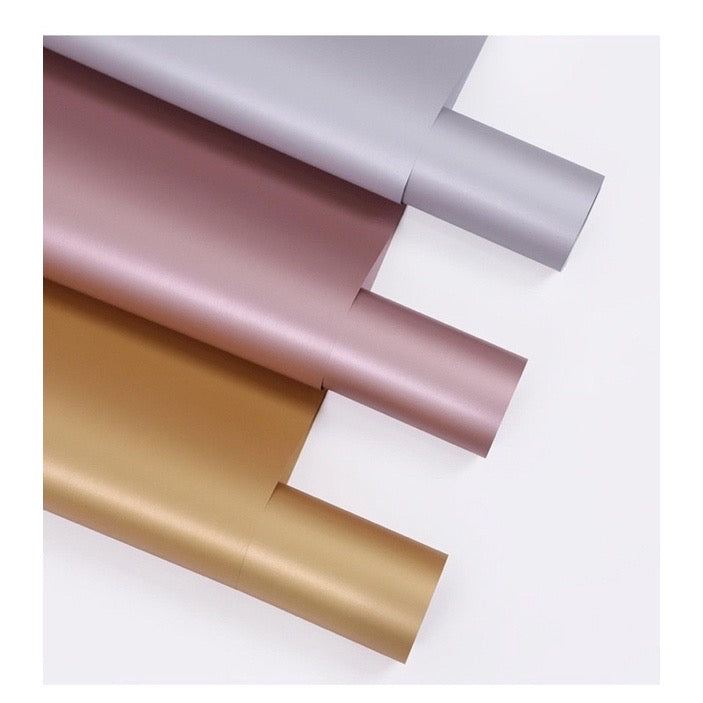 18pcs Double-Sided Solid Gold Tone Colored Wrappers Bouquet Wrapping Materials (Waterproof)