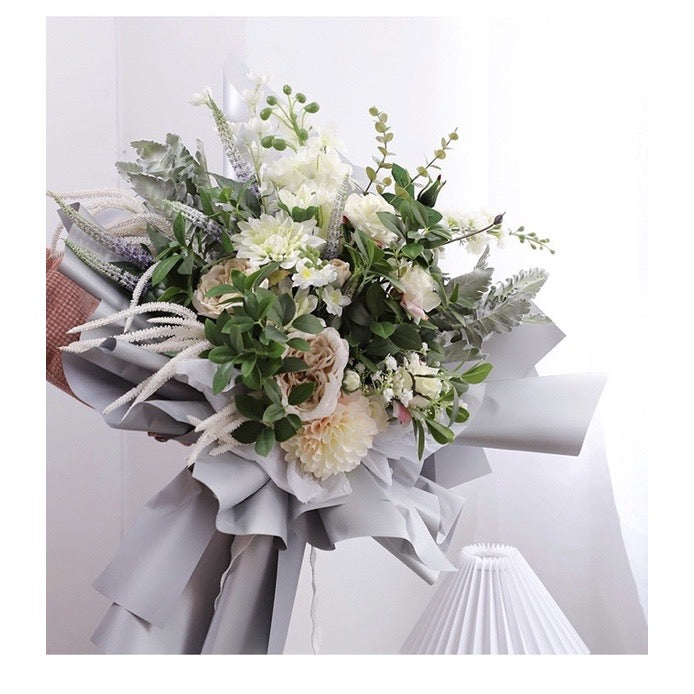 18pcs Double-Sided Solid Gold Tone Colored Wrappers Bouquet Wrapping Materials (Waterproof)