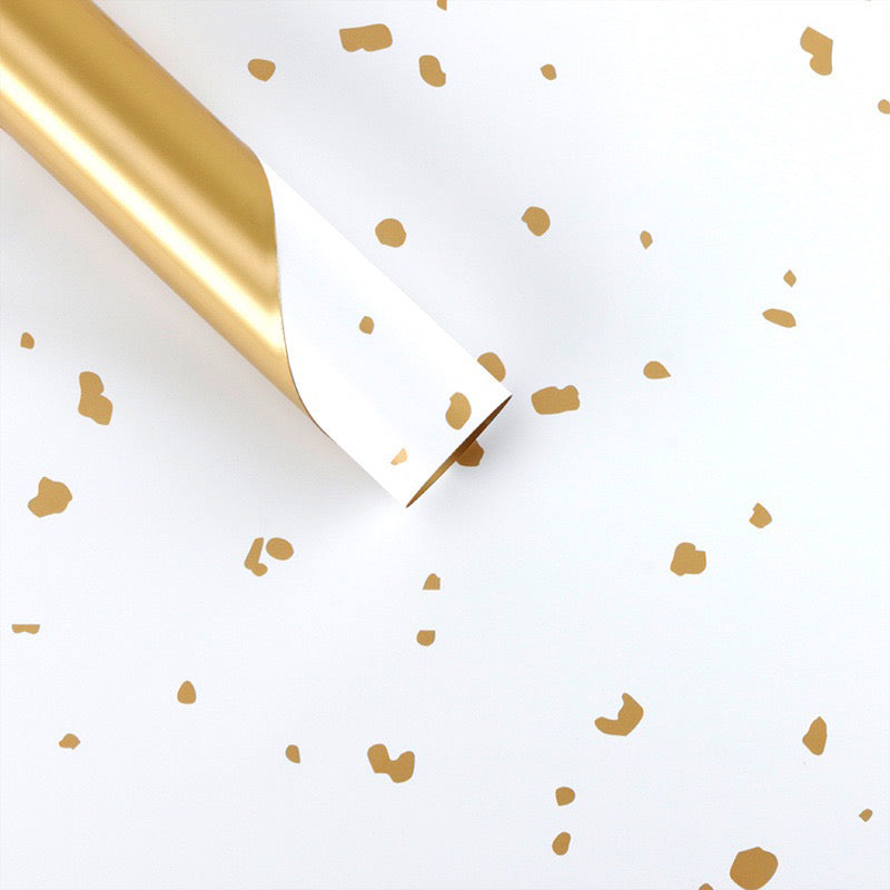 20pcs Gold Sparkle Double-Sided Wrappers Bouquet Wrapping Materials (Waterproof)