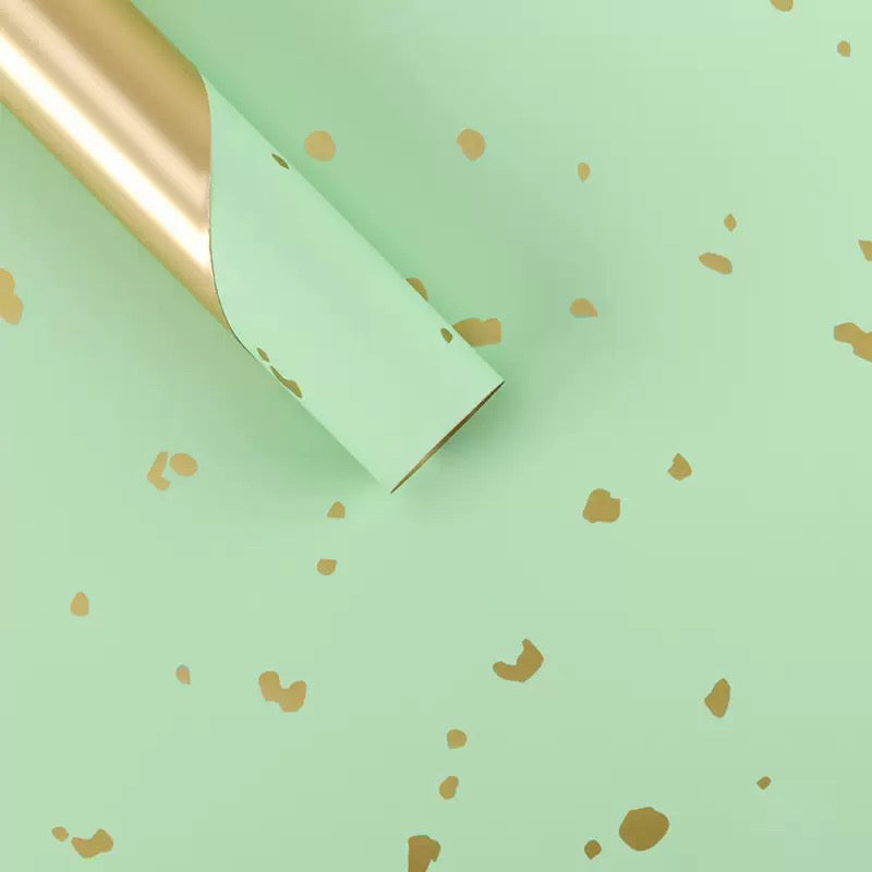 20pcs Gold Sparkle Double-Sided Wrappers Bouquet Wrapping Materials (Waterproof)
