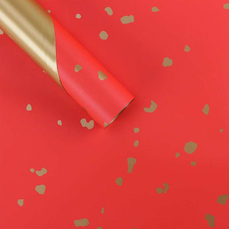 20pcs Gold Sparkle Double-Sided Wrappers Bouquet Wrapping Materials (Waterproof)