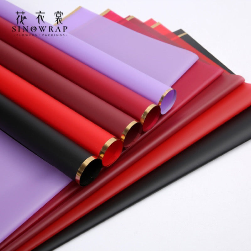 Gold Border Flower Wrapping Paper(Waterproof)