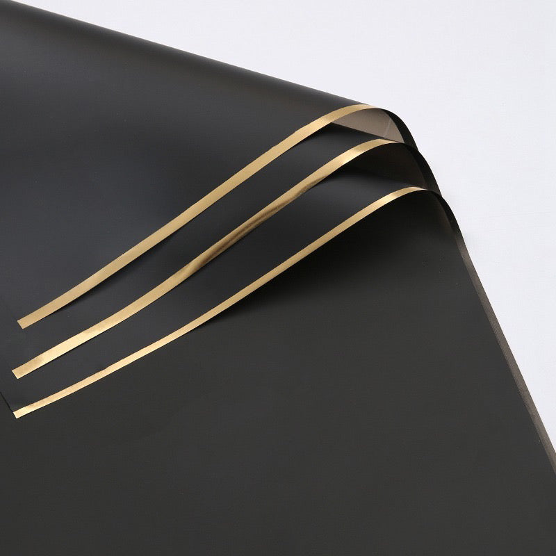 Gold Border Flower Wrapping Paper(Waterproof)