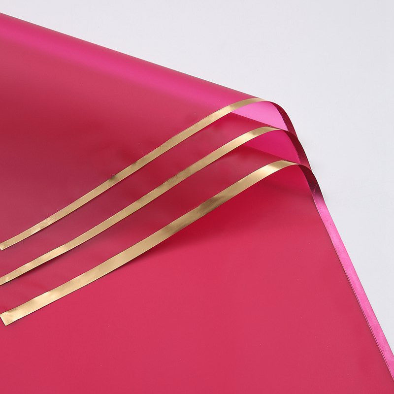 Gold Border Flower Wrapping Paper(Waterproof)