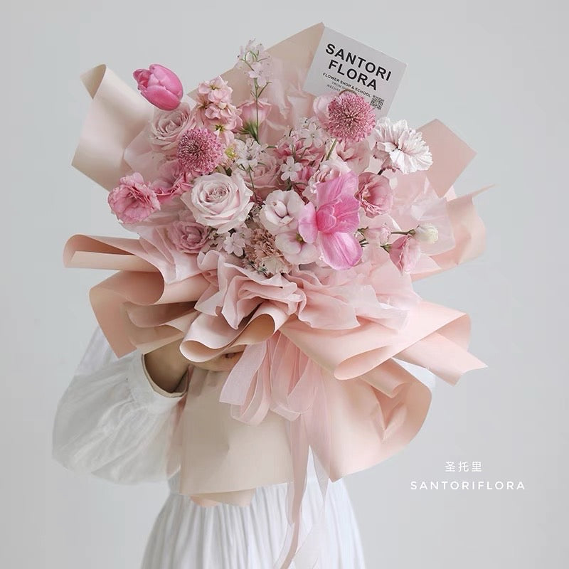 20in1 Pack Thick Plain Colored Wrappers Bouquet Wrapping Materials (Waterproof)